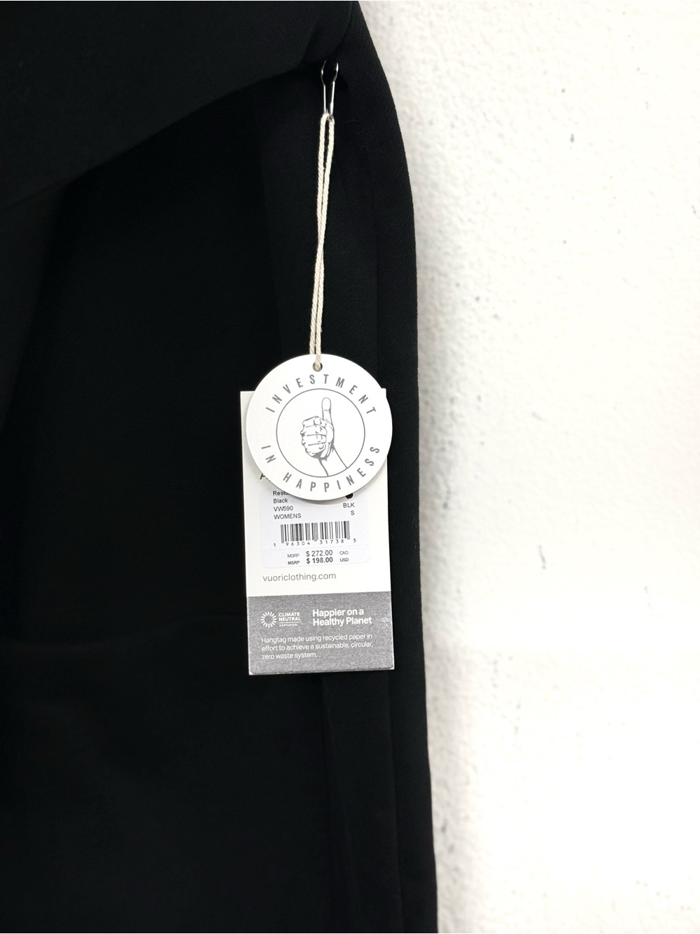 NWT Vuori Restore Trench Coat in Black Size S - Picture 13 of 17